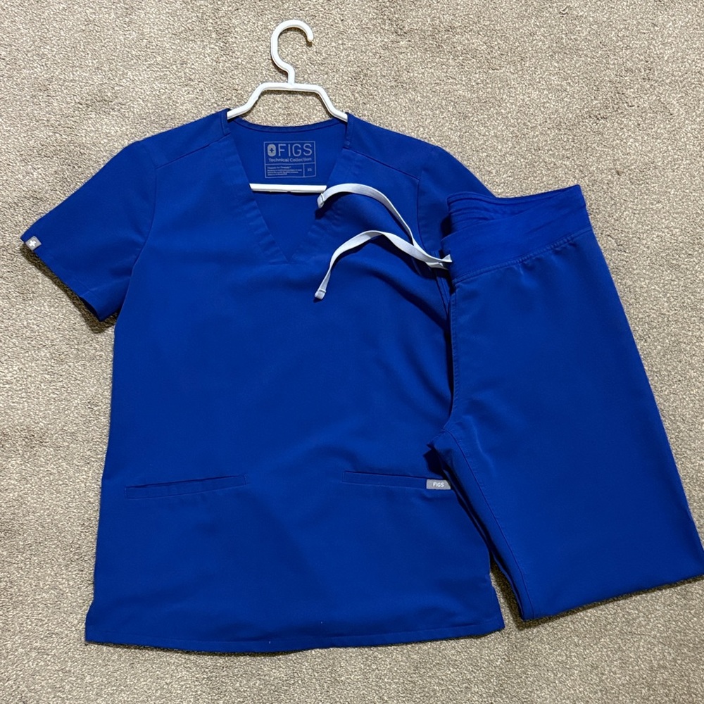 Figs Winning Blue Scrubs
